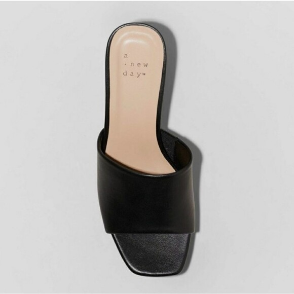 a new day Shoes - A New Day Women's Black Open Toe Platform Mule Heels Sandals size 11 NWT